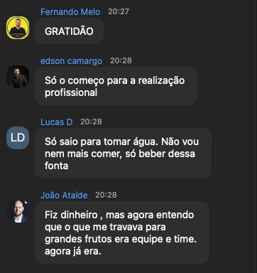 Depoimento de aluno
