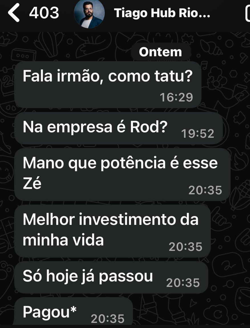 Depoimento de aluno